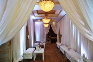 Astoria Banquets and Events, Premier, Award Winning, Chicago Wedding Ceremony and Reception Venue, All-Inclusive Packages, Quinceneara, ceremony drape, lounge and cocktail hour, open bar