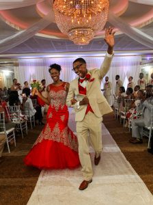 Wedding ceremony setup with decorations at Astoria Banquets and Events