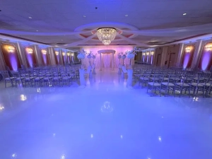 Astoria Banquets, featuring a new glossy white flooring.