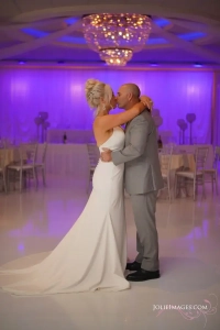 Astoria Banquets Wedding ceremony and reception, Chicago venue, all-inclusive package, first dance as husband and wife